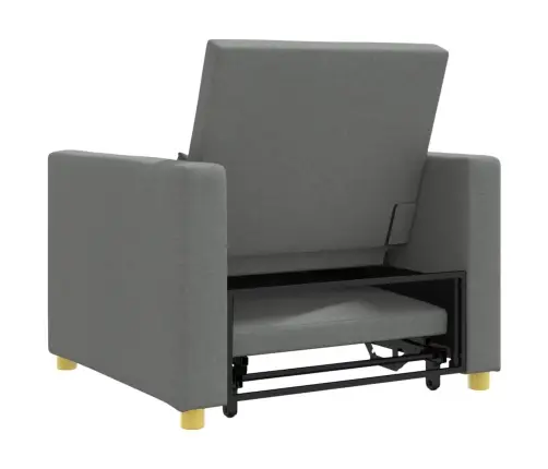 Lükandvoodi Ühele Inimesele Tumehall 90 X 165 X 87 Cm Kangas