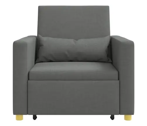 Lükandvoodi Ühele Inimesele Tumehall 90 X 165 X 87 Cm Kangas