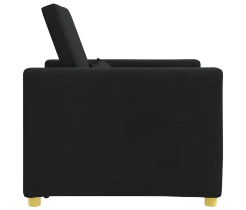 Ištraukiamas Sofa-Lova Vienvietis Juoda 90 X 165 X 87 Cm