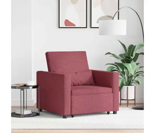 Üksik Diivanivoodi Veinipunane 90 X 165 X 87 Cm Kangas