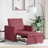 Ištraukiamas Sofa-Lova Vienvietis Vyno Raudonumo Audinys