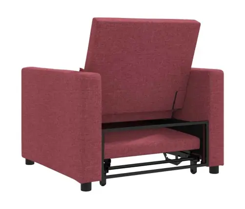 Üksik Diivanivoodi Veinipunane 90 X 165 X 87 Cm Kangas