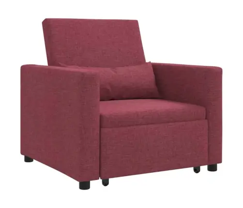 Üksik Diivanivoodi Veinipunane 90 X 165 X 87 Cm Kangas