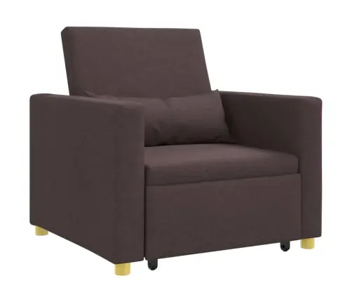 Lükandvoodi Ühele Inimesele Tumepruun 90 X 165 X 87 Cm Kangas