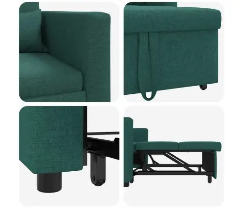 Üksik Diivanivoodi Tumeroheline 90 X 165 X 87 Cm Kangas