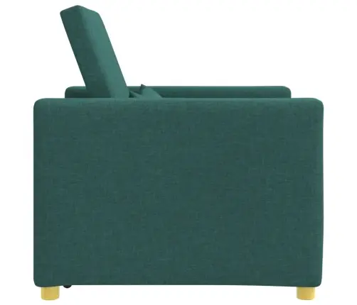 3-In-1 Vienvietīga Dīvāna Gulta Transformējama Tumši Zaļā Audumā Vidaxl