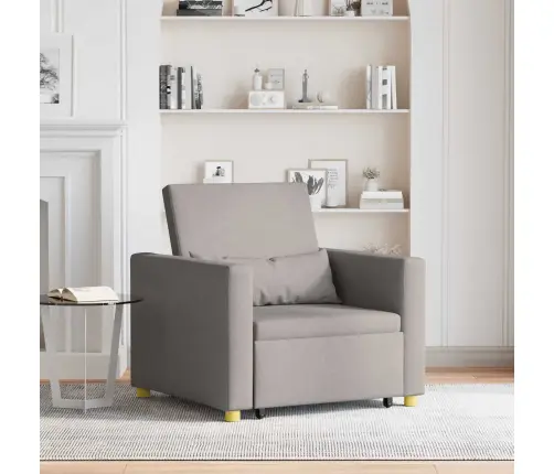 3-In-1 Vienvietīgs Dīvāngulta Pelēkbrūnā Audumā Vidaxl