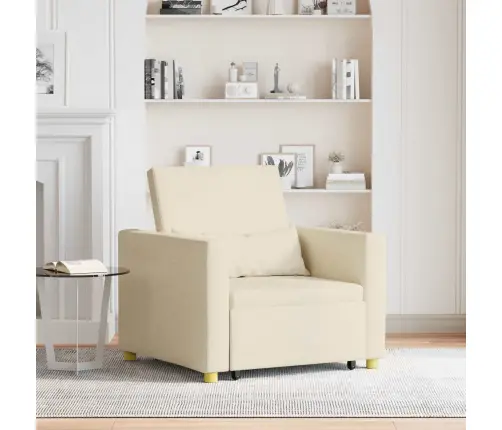 Ištraukiamas Sofa-Lova Vienvietis Kreminė 90 X 165 X 87 Cm