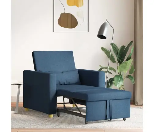 Lükandvoodi Ühele Inimesele Sinine 90 X 165 X 87 Cm Kangas