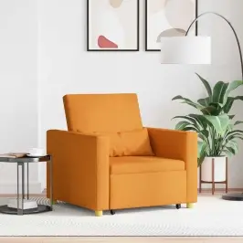 Lükandvoodi Ühele Inimesele Tumekollane 90 X 165 X 87 Cm Kangas