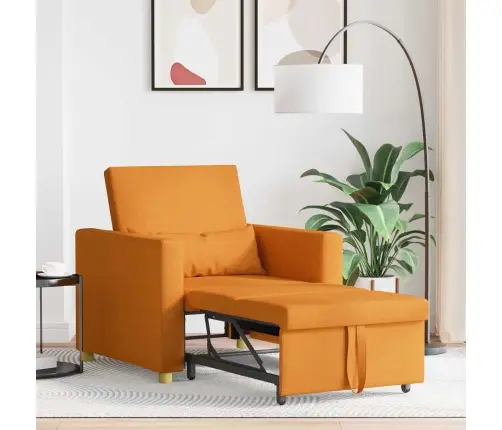 Lükandvoodi Ühele Inimesele Tumekollane 90 X 165 X 87 Cm Kangas