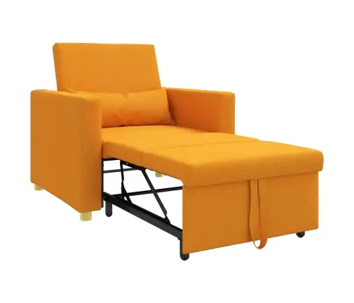 Lükandvoodi Ühele Inimesele Tumekollane 90 X 165 X 87 Cm Kangas