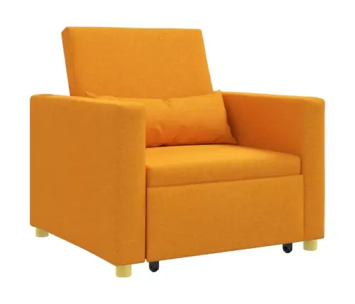 Lükandvoodi Ühele Inimesele Tumekollane 90 X 165 X 87 Cm Kangas