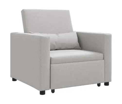 3-In-1 Vienvietīgā Dīvāngulta Mākoņpelēkā Audumā Vidaxl