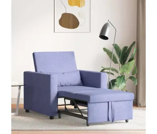 3-In-1 Dīvāngulta Zils Džins Audums Vidaxl