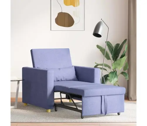 Ištraukiamas Sofa-Lova Vienvietis Džinsinė Mėlyna Audinys