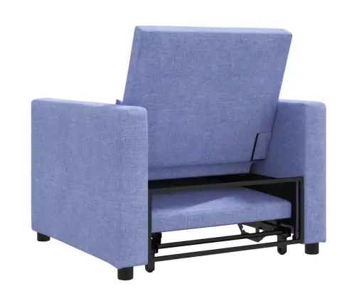 3-In-1 Dīvāngulta Zils Džins Audums Vidaxl