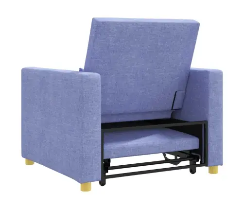 Ištraukiamas Sofa-Lova Vienvietis Džinsinė Mėlyna Audinys