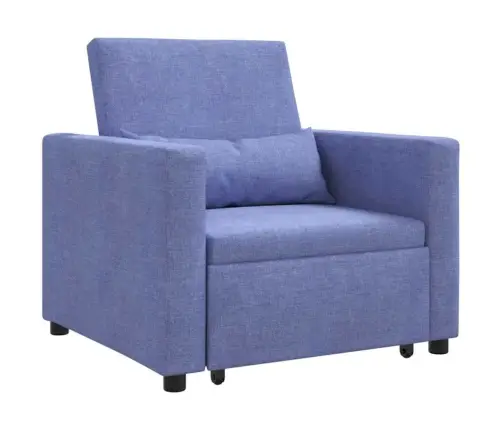 3-In-1 Dīvāngulta Zils Džins Audums Vidaxl