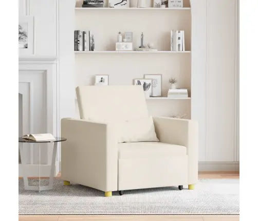 Lükandvoodi Ühele Inimesele Kreemvalge 90 X 165 X 87 Cm Kangas