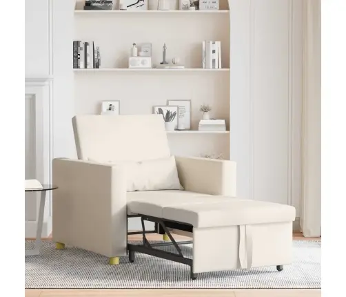 Lükandvoodi Ühele Inimesele Kreemvalge 90 X 165 X 87 Cm Kangas