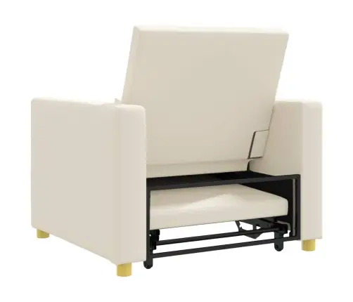 Lükandvoodi Ühele Inimesele Kreemvalge 90 X 165 X 87 Cm Kangas