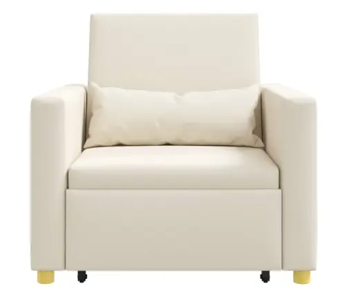 Lükandvoodi Ühele Inimesele Kreemvalge 90 X 165 X 87 Cm Kangas