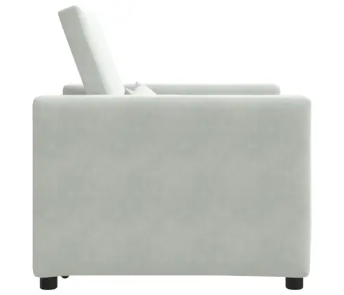 Lükandvoodi Ühele Inimesele Helehall 90 X 165 X 87 Cm Samet