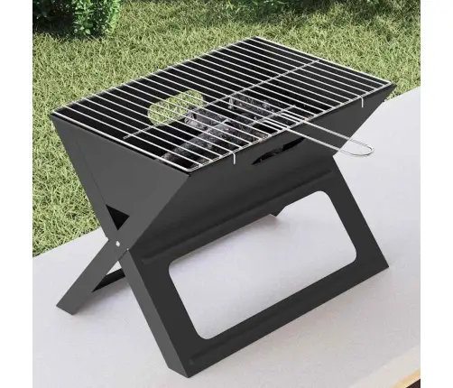 Ogles Bbq Grils - Salokāms, Melns, 46X30X31 Cm, Tērauda Vidaxl