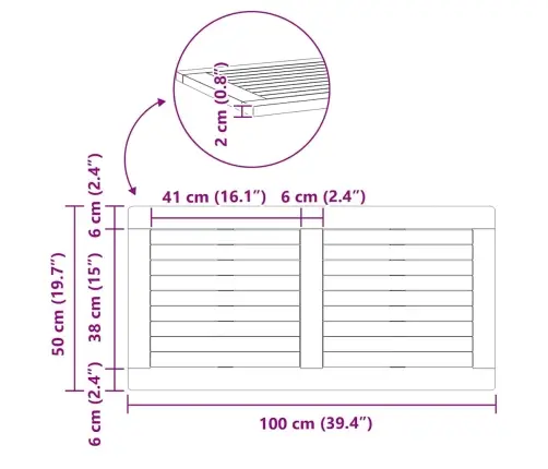 Galda Virsma 100X50X2,2 Cm Taisnstūra Masīva Koka Akāciju Vidaxl