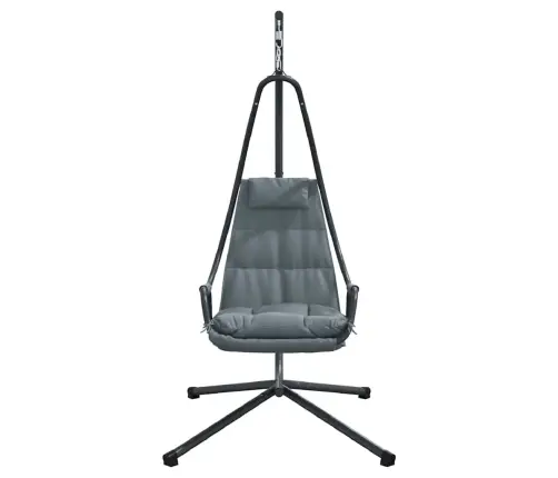 Karājošais Krēsls Ar Stāvu Un Spilvenu Antracīts Tērauds Vidaxl
