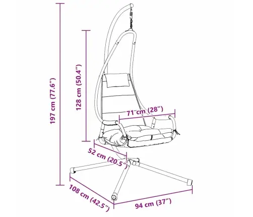 Rippuv Munakujuline Tool Kohv 94 X 107 X 196,5 Cm Teras