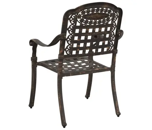 Dārza Krēsli 2 Gab. Bronzas Čuguna Alumīnija Vidaxl