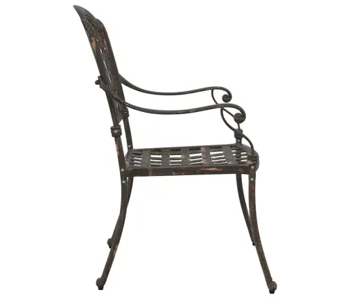 Dārza Krēsli 2 Gab. Bronzas Čuguna Alumīnija Vidaxl