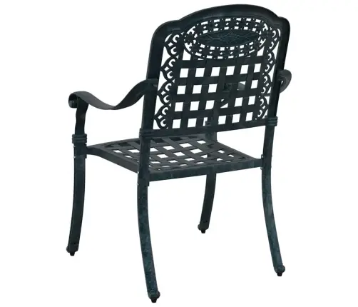 Dārza Krēsli 2 Gabali Zaļš Cast Alumīnijs Vidaxl