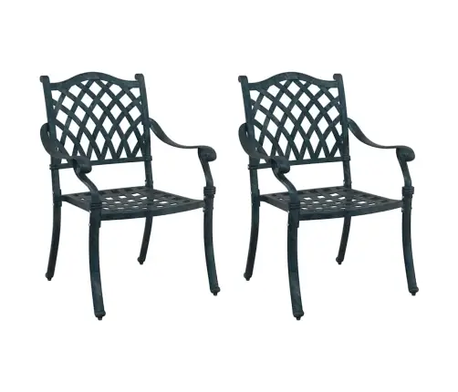 Dārza Krēsli 2 Gab. Zaļi Čuguna Vidaxl