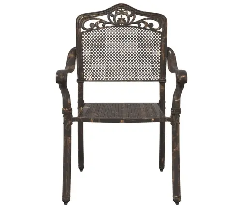 Dārza Krēsli 2 Gab. Bronzas Čuguna Alumīnijs Vidaxl