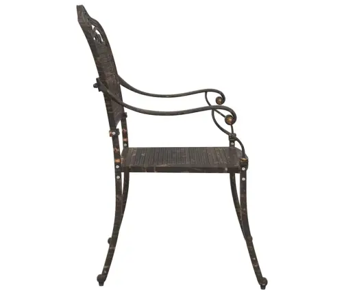 Dārza Krēsli 2 Gab. Bronzas Čuguna Alumīnijs Vidaxl