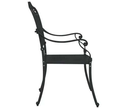 Dārza Krēsli 2 Gabali Melni Lietie Alumīnija Vidaxl