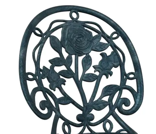 3 Daļu Dārza Bistro Komplekts Zaļā Krāsā No Čuguna Vidaxl