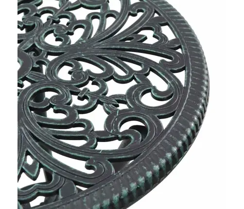 3 Daļu Dārza Bistro Komplekts Zaļā Krāsā No Čuguna Vidaxl