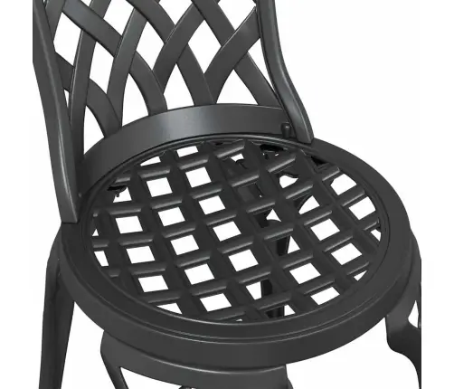 3 Daļu Dārza Bistro Komplekts Melnā Krāsā No Čuguna Vidaxl