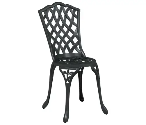 3 Daļu Dārza Bistro Komplekts Melnā Krāsā No Čuguna Vidaxl