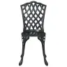 3 Daļu Dārza Bistro Komplekts Melnā Krāsā No Čuguna Vidaxl