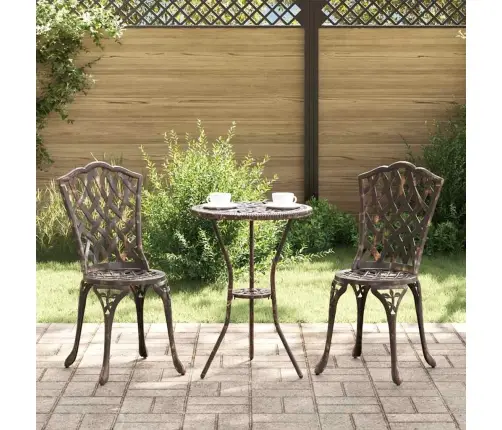 Dārza Krēsli 2 Gab. Bronzas Liešanas Alumīnija Vidaxl