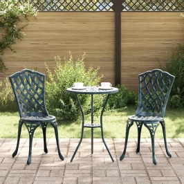 Dārza Krēsls Ar Spilvenu 2 Pcs Zaļa 55 X 56.5 X 91Cm Alumīnijs Vidaxl