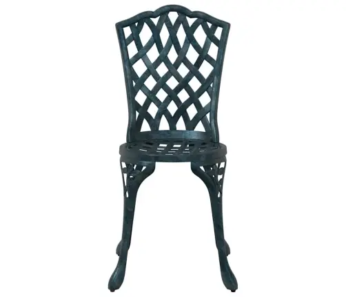 Sodo Kėdė Su Pagalve 2 Pcs Žalia 55 X 56.5 X 91Cm Aliuminis