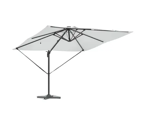 Roma Cantilever Saules Led Parasol - Smilšu Krāsā - 286 X 285 X 270 Cm - Alumīnija Vidaxl