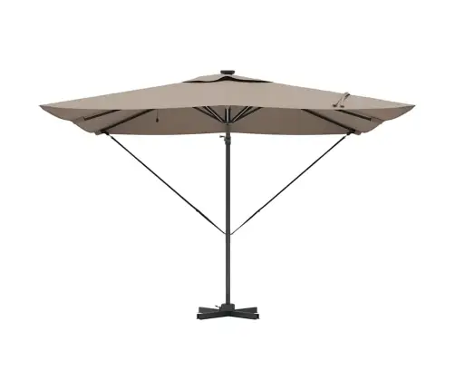 Cantilever Roma Saulessargs Ar Led – Taupe (286 X 285 X 270 Cm) – Alumīnijs Vidaxl