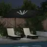 Cantilever Roma Parasol Ar Led - Melns, 286 X 285 X 270 Cm, Alumīnijs Vidaxl